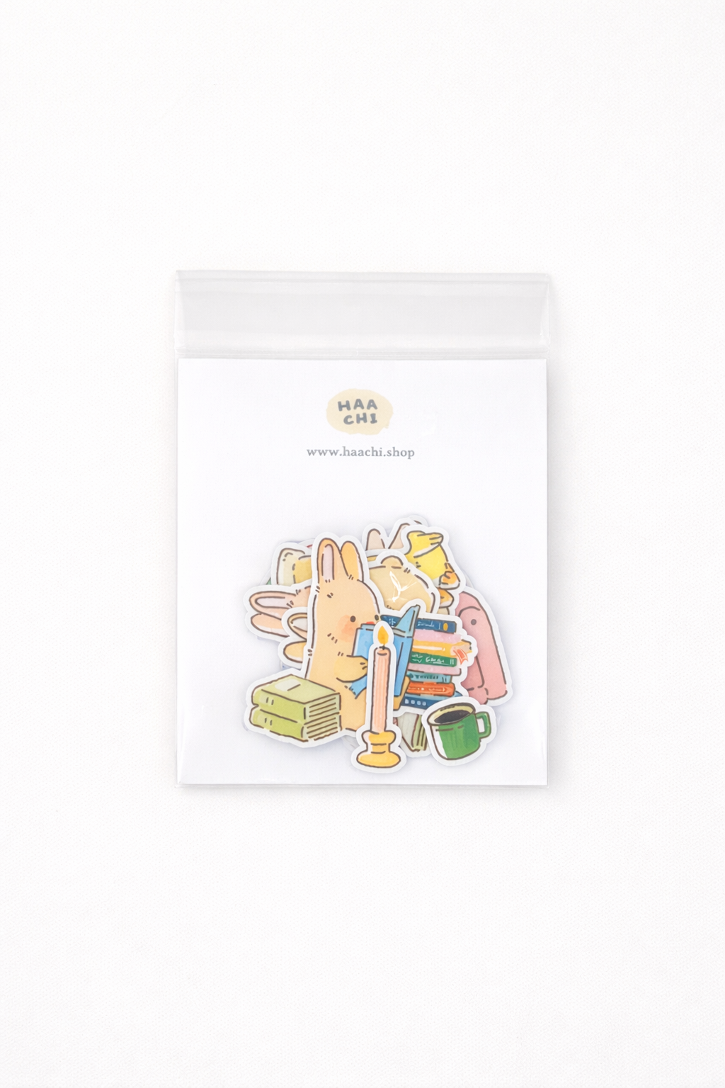 Bunny Reading Stickers (9 pieces)