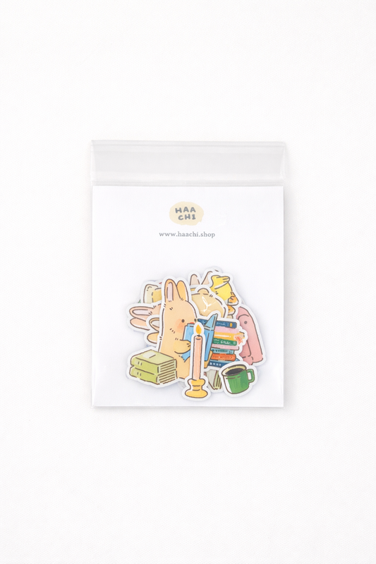Bunny Reading Stickers (9 pieces)