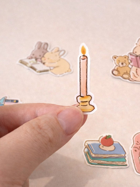 Bunny Reading Stickers (9 pieces)