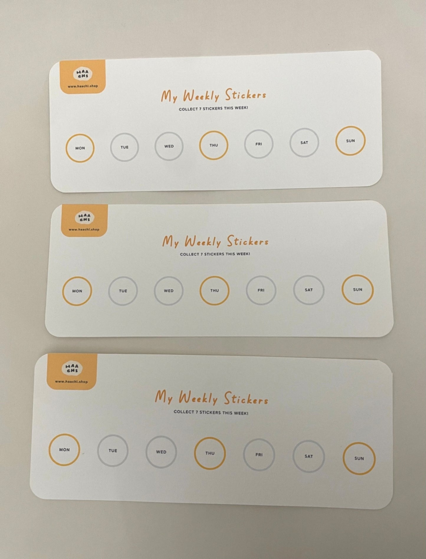 My Weekly Stickers – Reusable Kids Reward Chart