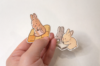 Bunny Reading Bookmark Set (4 pieces)