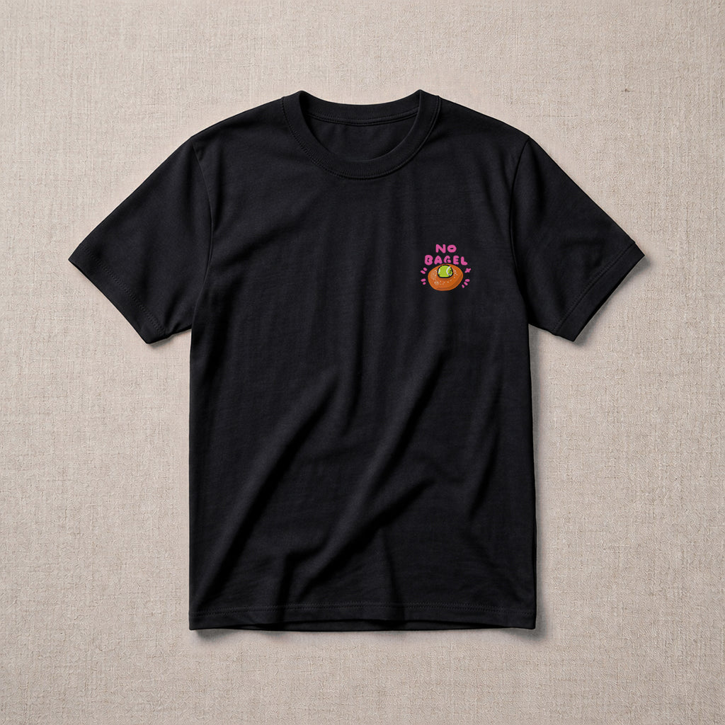 "No Bagel" - Black T-shirt