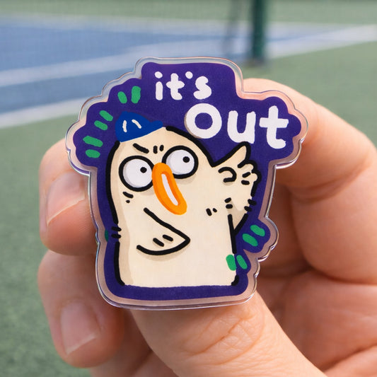 "It's out" - Double Acrylic Pin