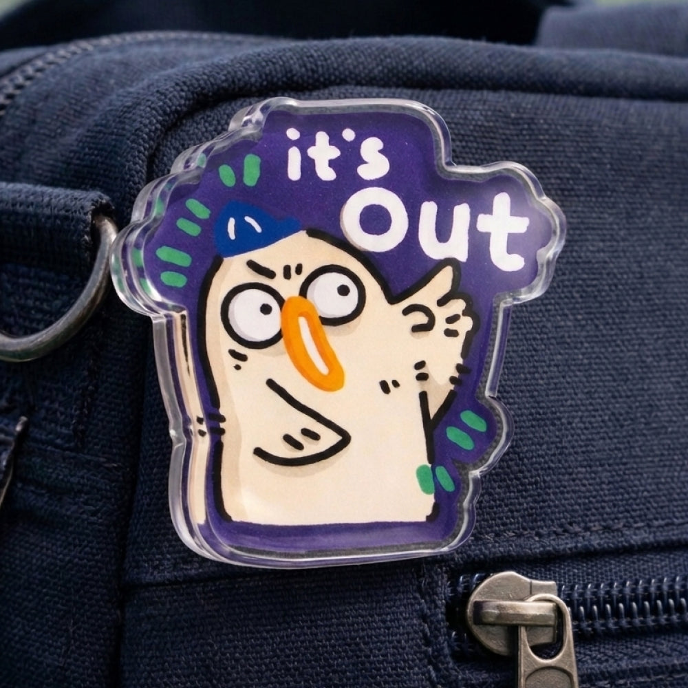 "It's out" - Double Acrylic Pin