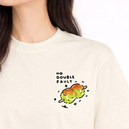 "No Double Fault" - White T-shirt