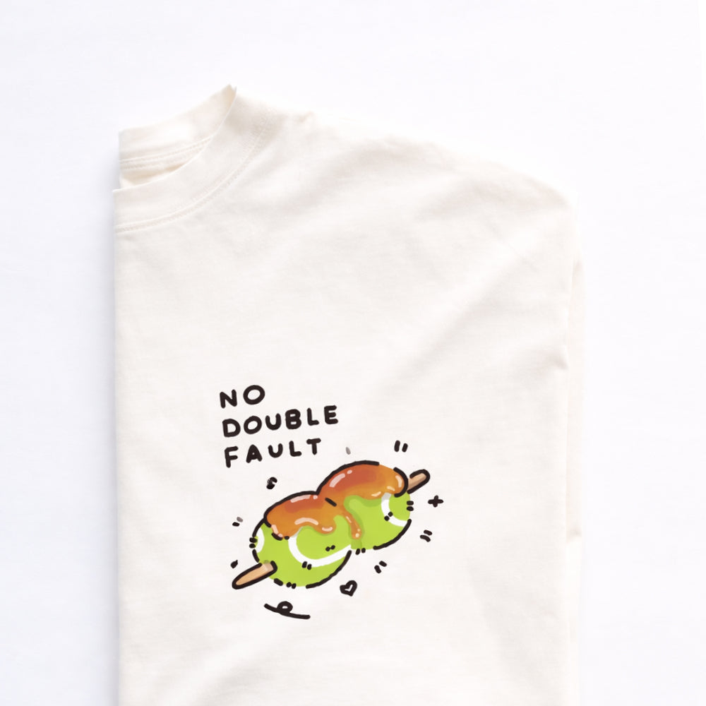 "No Double Fault" - White T-shirt